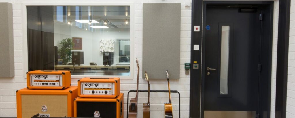 Black acoustics door
